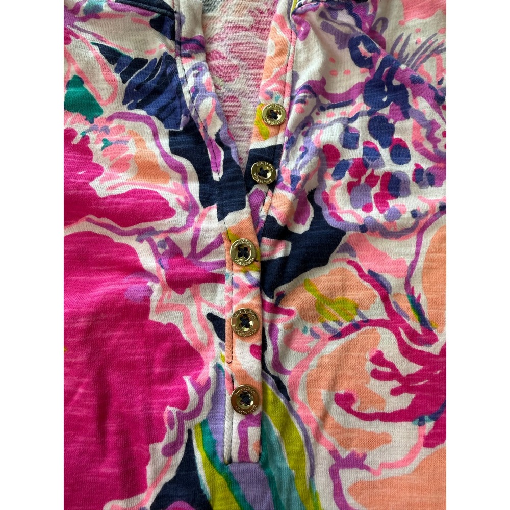 Lilly Pulitzer Tipping Point Havannah Swing Dress XS Cotton Pink Flowers - Picture 3 of 9